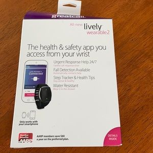 GREATCALL Lively Wearable 2 Watch Necklace Elderly Emergency Monitoring
